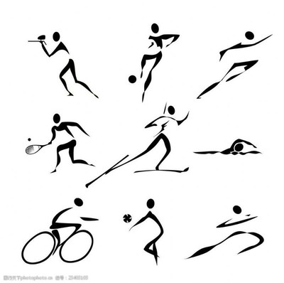 運動者剪影圖片素材