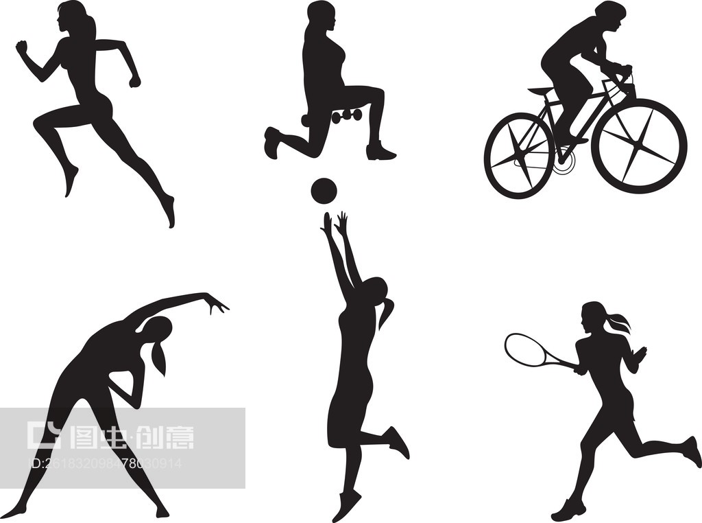 不同類(lèi)型運(yùn)動(dòng)的女性。women in different kinds of sport.